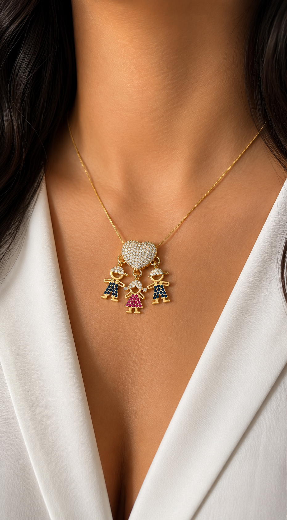 Collar con charms para madres