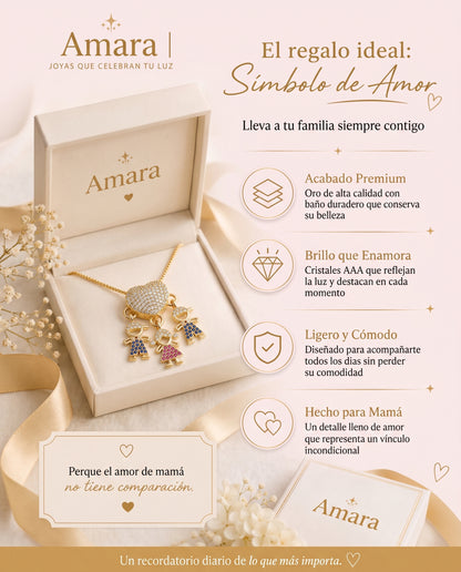 Collar con charms para madres