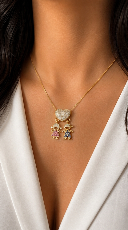 Collar con charms para madres